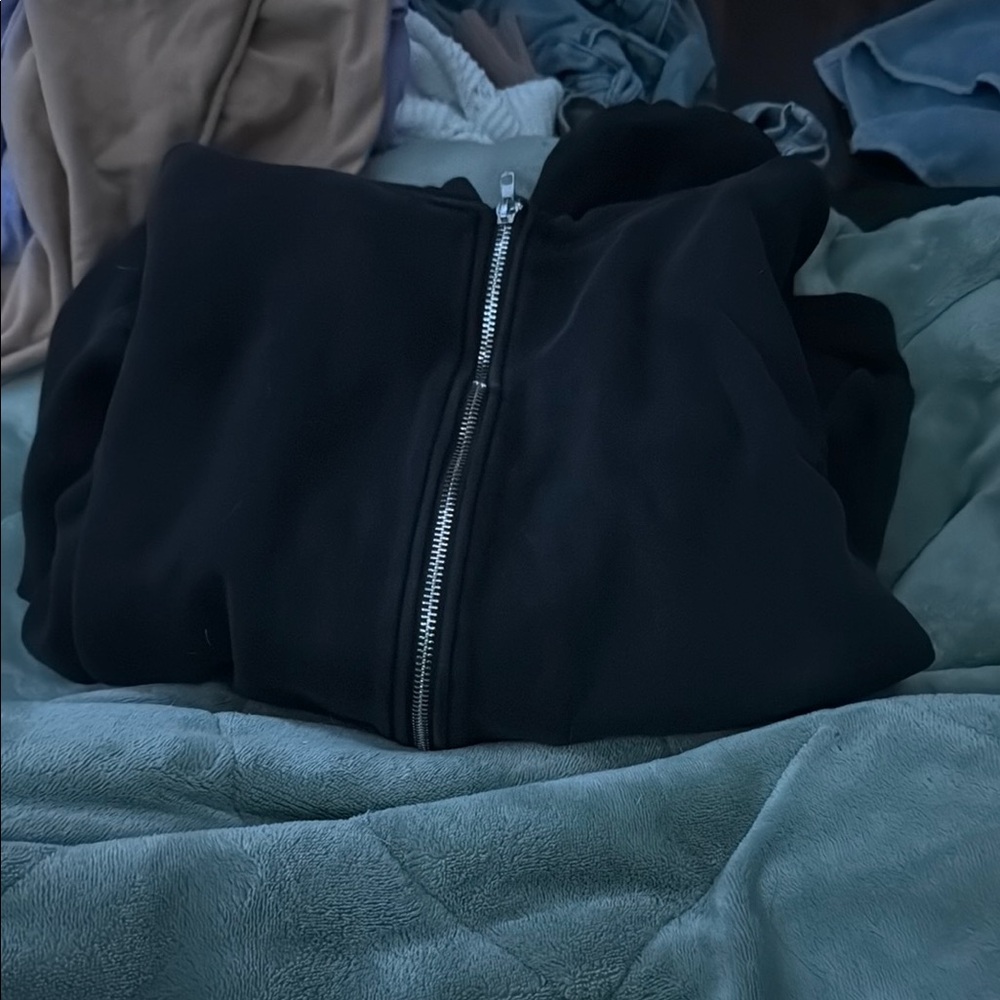 Black Zip-Up Hoodie
